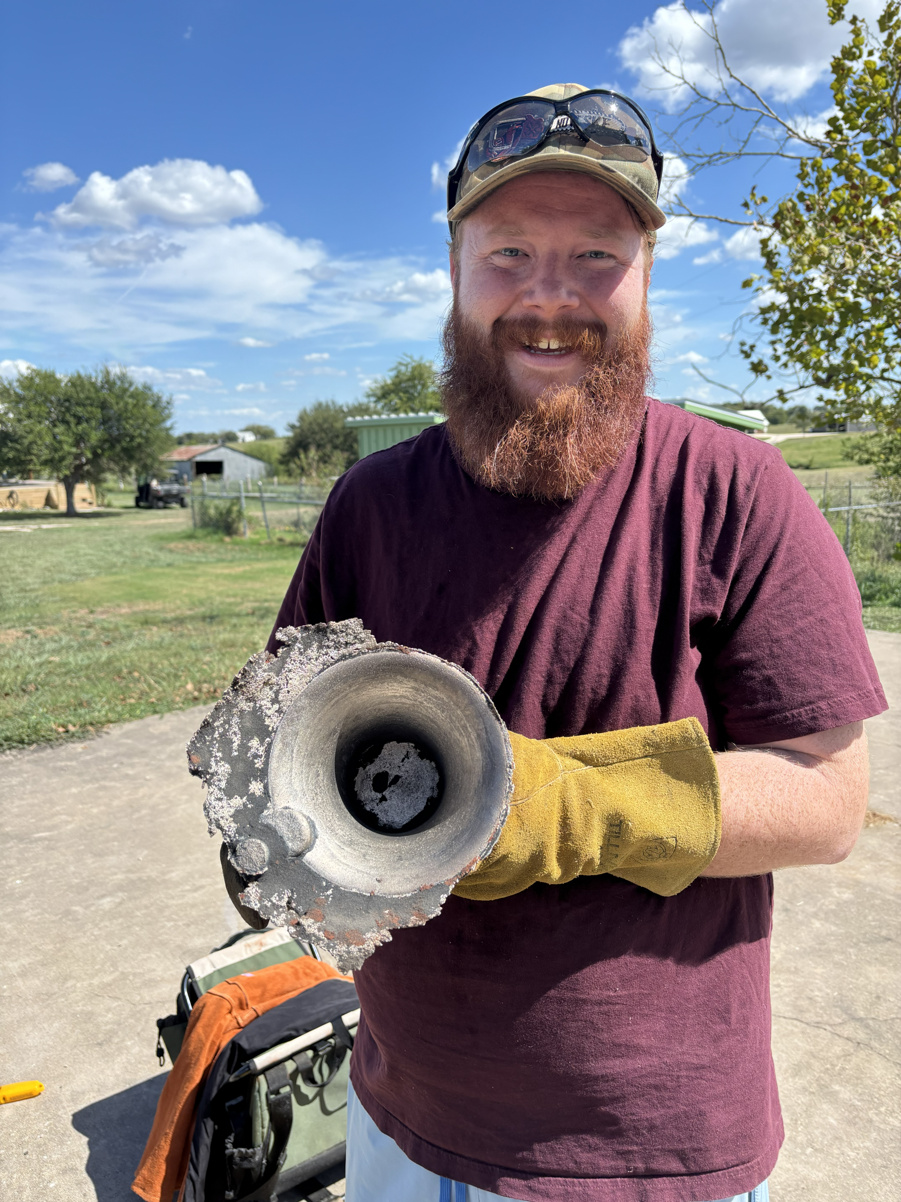 The raw bell casting, showcasing the excess material called flashing