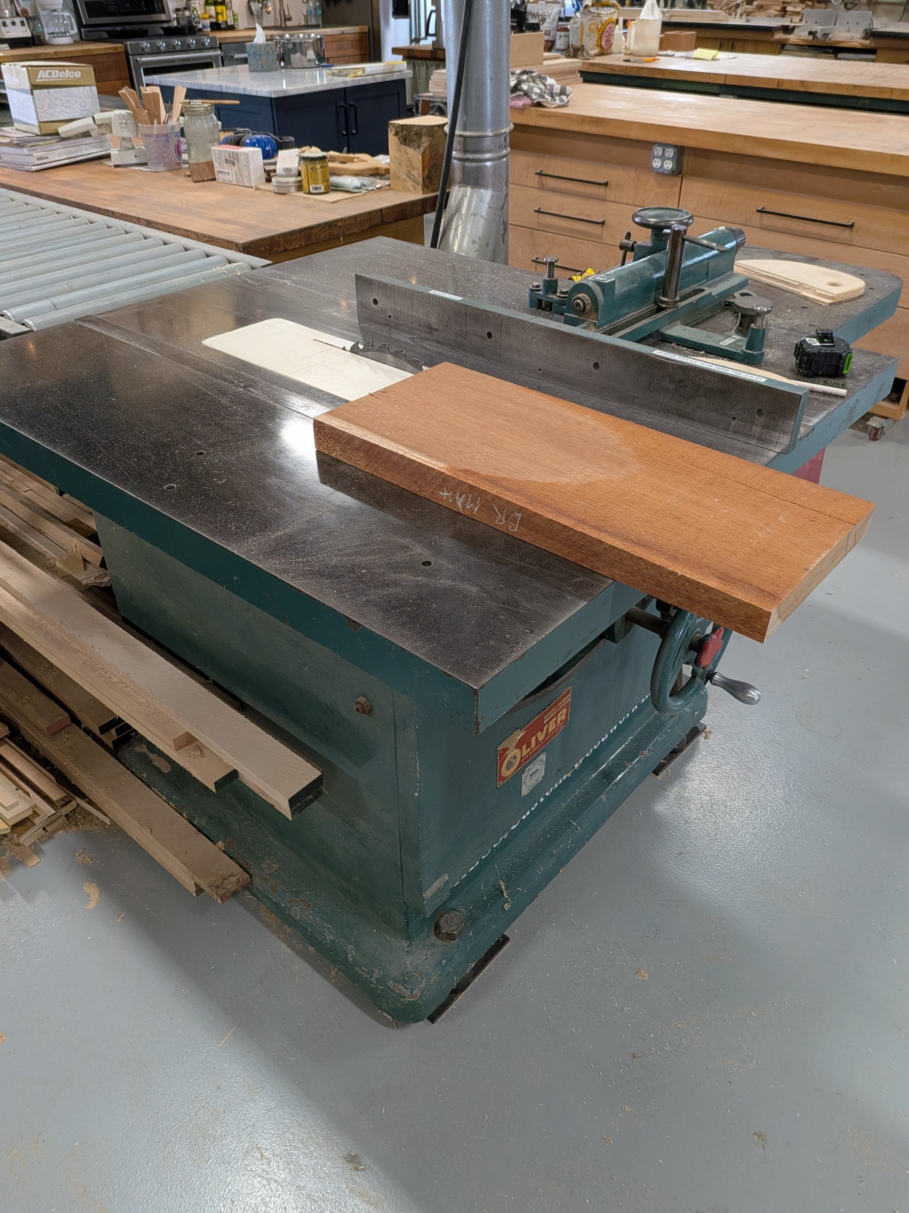 Ripping mahogany stock