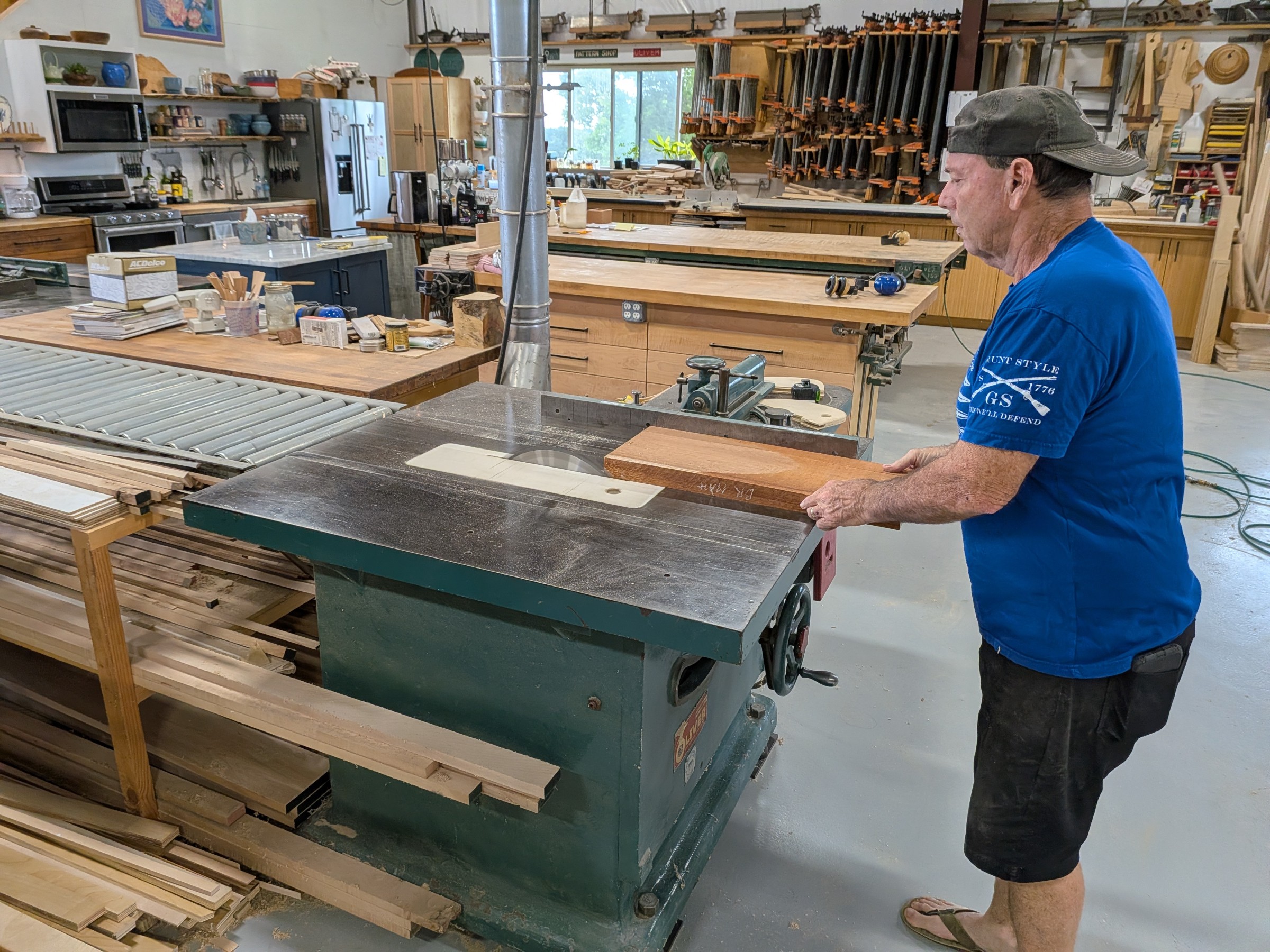 Ripping mahogany stock, second view