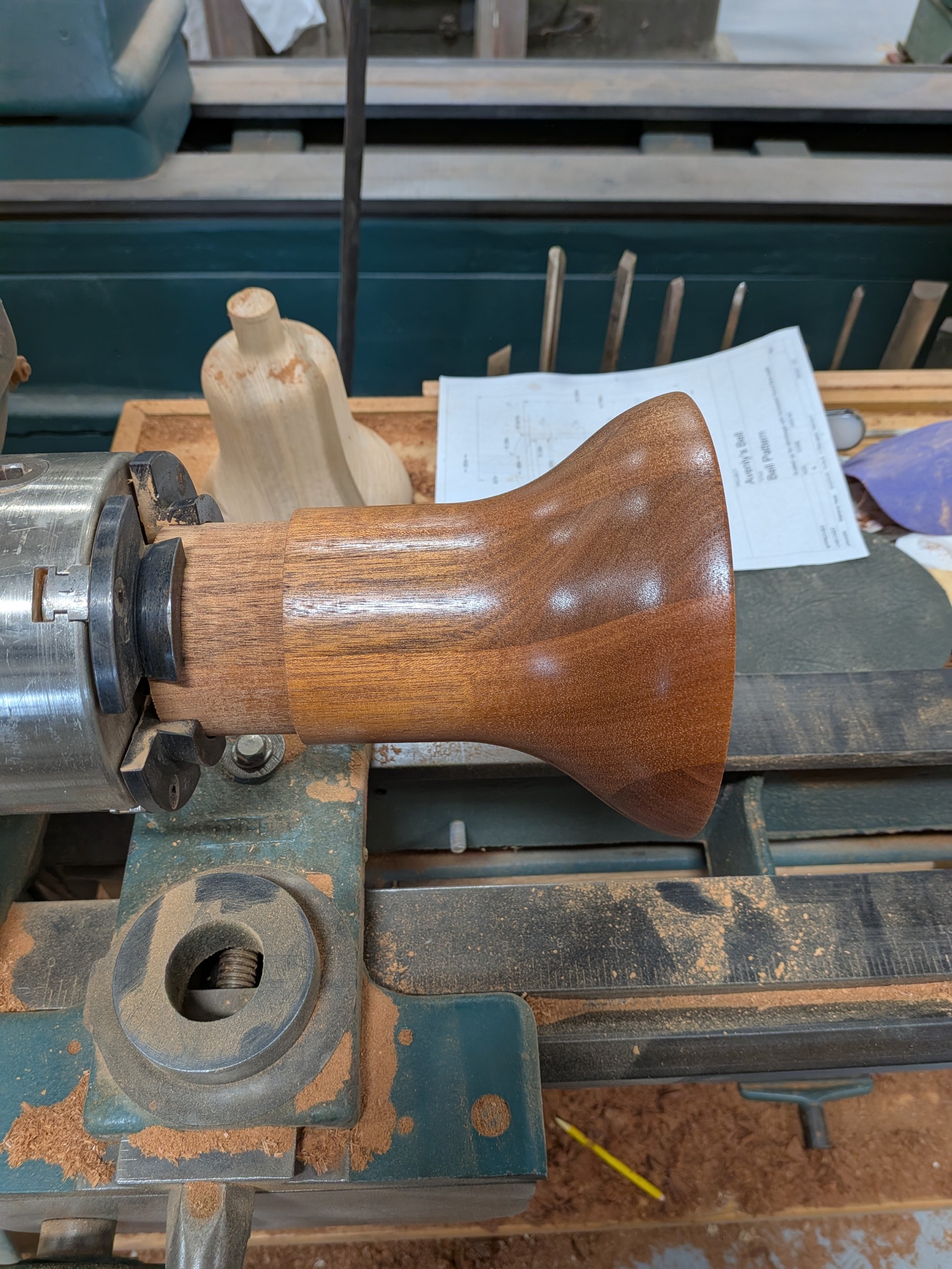 Turning the mahogany